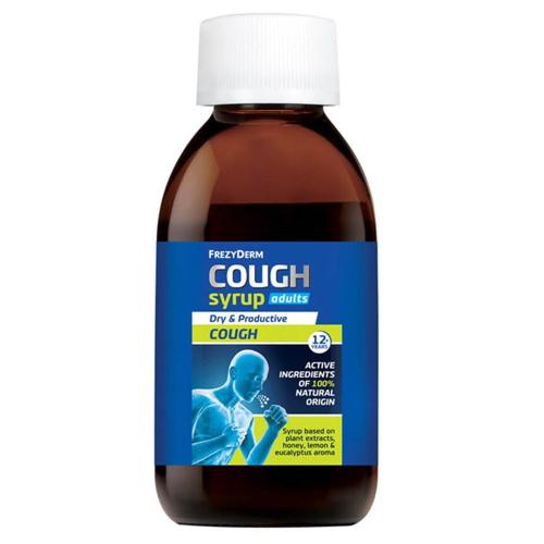 Frezyderm Cough Syrup for Adults Σιρόπι Ενηλίκων για Ξηρό & Παραγωγικό Βήχα με Γεύση Μέλι, Λεμόνι και Ευκάλυπτο 182gr 